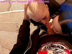 Im freien, Öffentlich, Tätowierung, Flotter dreier