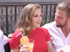 お尻, デカ尻, デカパイ, チン, ロシア人, 三人