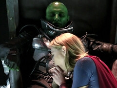 Blondine, Blasen, Bekleidet