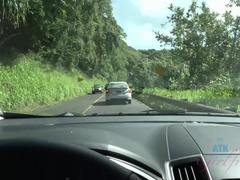 Amateur, Bikini, Morena, Novia, Besar, Al aire libre, Pov, Público