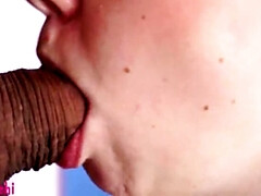 Amateur, Mamada, Acercamiento, Corrida, Semen en la boca, Corridas, Polla