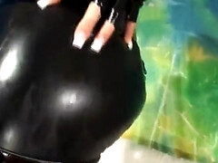 Amateur, Américain, Brunette brune, Plantureuse, Classique, Gorge profonde, Queue, Latex