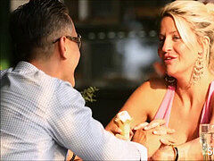 フェラチオ, イギリス人, 中出し, 女, なめる, 熟年, 淫乱熟女, フェラする