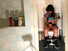 Gotisch, Vernedering, Hongaars, Klein, Mager, Tiener, Toilet