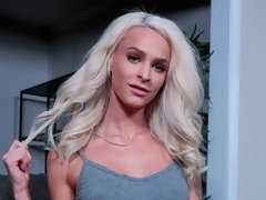 Blondine, Blasen, Handjob, Pov, Rasiert, Dürr, Jungendliche (18+), Titten