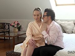 Rubia, Mamada, Papá, Europeo, Hd, Besar, Tetas naturales, Tetas