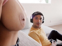 Americano, Chica, Culo grande, Mamada, Monstruo, Coño, Ducha, Tetas