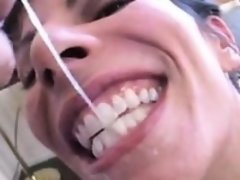 Oral cumshot Vicky from 1fuckdatecom
