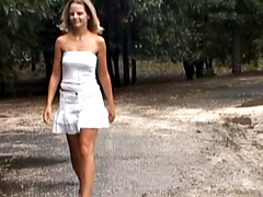 18, 素人, アナル, ブロンド, フェティッシュ, 挿入, スカート, ティーン