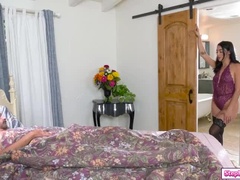 Hot Latina Stepdaughter Takes Stepdad's Big Cock in Her Tight Ass