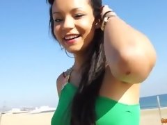 Enthousiasteling, Grote kont, Pijpbeurt, Bruinharig, Latijnse vrouw, Natuurlijke tieten, Klein, Tiener