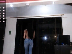 Evelin Caro - Latina with big nipples solo on webcam