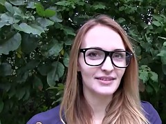 Fake agent bangs busty amateur in public