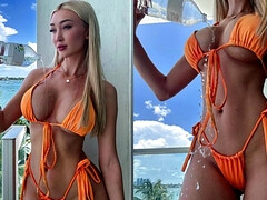 アナル, お尻, デカ尻, デカパイ, ビキニ, ダブル開発, インド人, オッパイの