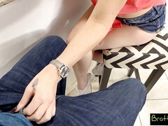 Pijpbeurt, Bruinharig, Harig, Handbeurt, Hd, Orgasme, Klein, Zuigen