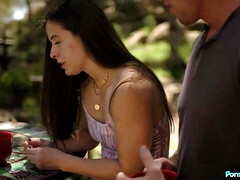 Минет, Брюнетки, Парочка, Хд, На природе, Киски, Бритые, Сиськи