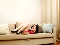 Жопа, Брюнетки, Хд, Каблуки, Белье, Мастурбация, Натуральные сиськи, Соло