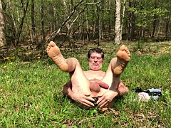 Doug Stratemeyer naked outdoor stretching ass and getting fucked