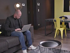 Tussi, Grosser schwanz, Schwarz, Blasen, Betrug, Schwarz, Interrassisch, Flotter dreier