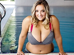 Enthousiasteling, Grote kont, Grote mammen, Blond, Mollig, Vingeren, Masturbatie, Speelgoed