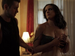 Arsch, Schlafzimmer, Blasen, Braunhaarige, Familie, Küssen, Titten, Spanner