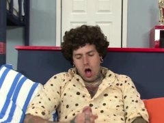 Busty TS stepmom sucked and analed by her stepsons cock