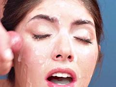 Grosser schwanz, Viele männer bespritzen eine frau, Kompilation, Spermaladung, Fetisch
