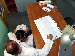 素人, フェラチオ, 医者, なめる, 看護婦, オフィス, オマンコ, ユニフォーム