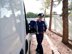 お尻, フェラチオ, チン, ハードコア, 淫乱熟女, オマンコ, 三人, オッパイの