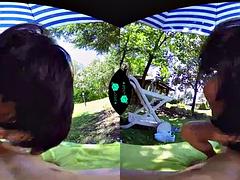 Dreidimensional, Tussi, Grosse titten, Blasen, Braunhaarige, Latina, Pov, Realität