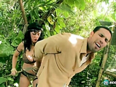 Aesthetic busty brunette Alia Janine gets impaled by a large penis