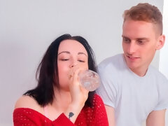 Arsch, Blasen, Braunhaarige, Hundestellung, Handjob, Muschi, Jungendliche (18+), Titten