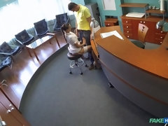 Enthousiasteling, Arts, Likken, Verpleegster, Kantoor, Buiten, Kut duiken, Bekijker