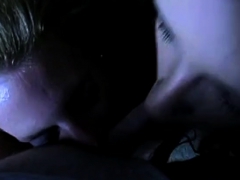 Enthousiasteling, Blond, Pijpbeurt, Sperma shot, Eerste keer, Gezichtspunt, Trio