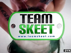 Ebony lesbos scissoring