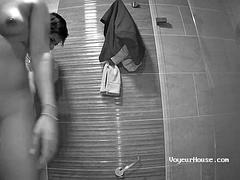 Hot Lesbian shower sex by VoyeurHouse.com: Amateur, Brunette  Fetish Porn