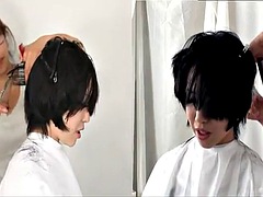 Cut long beautiful dark hair
