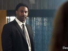 Blond, Pijpbeurt, Gebondenheid, Hondjeshouding, Sperma in gezicht, Interraciaal, Rijden, Tieten likken