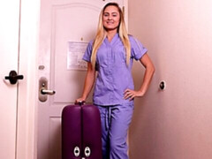 ブロンド, フェティッシュ, 手コキする, オナニー, 看護婦, ストリッピング, ティーン, オッパイの