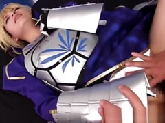 Asian Babe In Cosplay Gets Her Hot Pussy Creamed