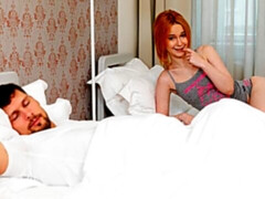 Kont, Pijpbeurt, Hondjeshouding, Handbeurt, Roodharige vrouw, Geschoren, Tiener