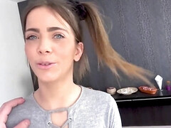 Bruinharig, Sperma in mond, Sperma shot, Europees, Sperma in gezicht, Kut duiken, Tiener, Tieten likken