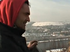 Tussi, Grosser schwanz, Blondine, Blasen, Hardcore, Im freien, Jungendliche (18+), Titten