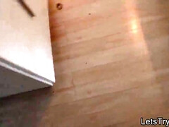 Horny amateur girlfriend anal try out in doggystyle