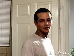 アナル, デカチン, フェラチオ, 茶髪の, イマラチオ, 手コキする, 旦那, 3p男男女