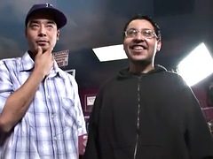 美女, デカチン, フェラチオ, オナニー, ポルノスター, 公共, 馬乗り, 三人