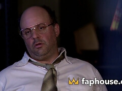 Grote mammen, Pijpbeurt, Mollig, Sperma in gezicht, Hardcore, Latex, Trio