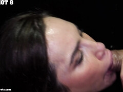 Sucer une bite, Brunette brune, Éjaculer dans la bouche, Tir de sperme, Gorge profonde, Branlette thaïlandaise, Interracial, Seins naturels