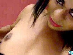 Amateur, Negro, Ébano, Pajearse, Lencería, Masturbación, Transexual, Solo