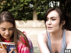 18, 美女, ラティーナ, レズビアン, なめる, ポルノスター, オマンコ, ティーン